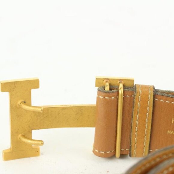Hermès 32mm Reversible H Logo Belt Kit Brown x Gold 1H124 main image 5